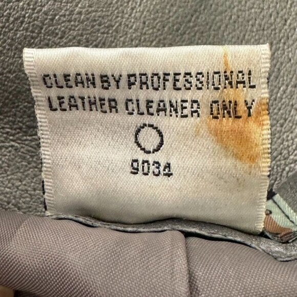 Vintage Forenza 100% Leather Silver High Rise Relaxed Straight Leg Jeans Size 32 - Picture 10 of 10